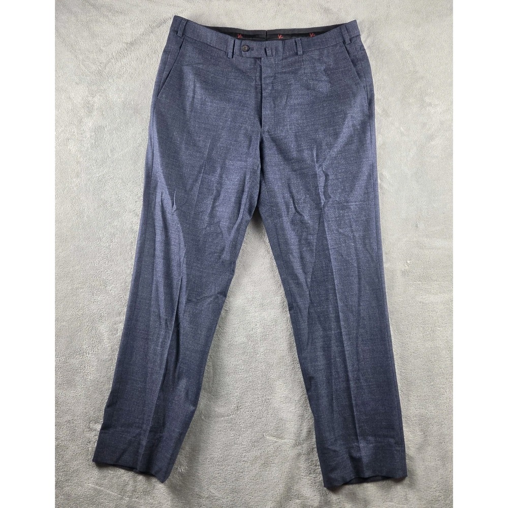 Isaia Napoli Dress Pants Men's 36x31.5 Navy Wool Slacks Nuova Made In Italy